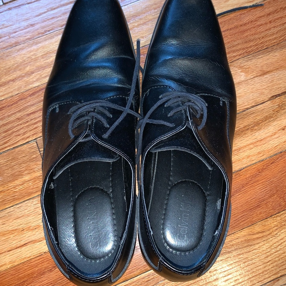Black Calvin Klein dress shoes